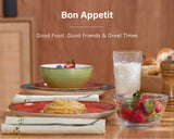 Load image into Gallery viewer, ONEMORE Plate and Bowl Set - Ceramic Utensils Set with Microwave Heating, Oven Heating, and Dishwasher Cleaning - Scratch resistant Ceramic Utensils, 4-person (12 pieces) - Available in Multiple Colors