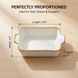Load image into Gallery viewer, 8pcs Ceramic Baking Dishes, Small Casserole Dish With Handle, Porcelain Bakeware Sets,5.25"Rectangular Baking Serving Dish For Casserole, Cakes, Dishwasher Oven Safe, Serving Elegant Mini Individual Casserole Dishes Straight From Oven To Table.