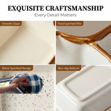 Load image into Gallery viewer, 8pcs Ceramic Baking Dishes, Small Casserole Dish With Handle, Porcelain Bakeware Sets,5.25"Rectangular Baking Serving Dish For Casserole, Cakes, Dishwasher Oven Safe, Serving Elegant Mini Individual Casserole Dishes Straight From Oven To Table.