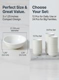 Load image into Gallery viewer, 12 &amp; 24 Pack 1.2 Oz Small Ceramic Dipping Bowls Bulk, White Soy Sauce Dishes for Ketchup, Olive Oil, Sushi, Appetizer &amp; Condiments ,white
