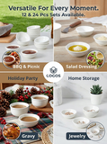 Load image into Gallery viewer, 12 &amp; 24 Pack 1.2 Oz Small Ceramic Dipping Bowls Bulk, White Soy Sauce Dishes for Ketchup, Olive Oil, Sushi, Appetizer &amp; Condiments ,white