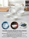 Load image into Gallery viewer, 12 &amp; 24 Pack 1.2 Oz Small Ceramic Dipping Bowls Bulk, White Soy Sauce Dishes for Ketchup, Olive Oil, Sushi, Appetizer &amp; Condiments ,white