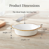 Load image into Gallery viewer, 8pcs Oval Au Gratin Baking Dish, Ceramic Baking Dishes, Small Casserole Dish With Handle,,5.25 egg-shaped Baking Serving Dish For Casserole, Cakes, Dishwasher Oven Safe, ServingElegant Mini Individual Casserole Dishes Straight From Oven To Table.
