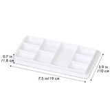 Load image into Gallery viewer, 11.5-inch rectangular color palette with 14 compartments and plastic cover - ceramic color palette, white
