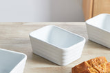 Load image into Gallery viewer, ONEMORE Baking 3PCS dishes for Oven,No handle, large white striped baking tray,baking bowl setSet