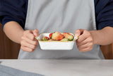 Load image into Gallery viewer, 8pcs Ceramic Baking Dishes, Small Casserole Dish With Handle, Porcelain Bakeware Sets,5.25"Rectangular Baking Serving Dish For Casserole, Cakes, Dishwasher Oven Safe, Serving Elegant Mini Individual Casserole Dishes Straight From Oven To Table.