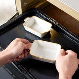 Load image into Gallery viewer, 8pcs Ceramic Baking Dishes, Small Casserole Dish With Handle, Porcelain Bakeware Sets,5.25"Rectangular Baking Serving Dish For Casserole, Cakes, Dishwasher Oven Safe, Serving Elegant Mini Individual Casserole Dishes Straight From Oven To Table.