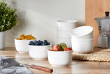 Load image into Gallery viewer, 6pcs &amp; 8pcs Porcelain Soup Bowls, 8oz White Ceramic Bowls For Kitchen, Cereal Bowl ForOatmealFruit, Salad, Ramen And Rice Bowl -Dishwasher &amp; Microwave Safe Bowls, White,, IdealFor Daily Meals, Family Dinners, Parties, And Entertaining