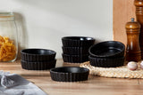 Load image into Gallery viewer, ONEMORE 4 oz Shallow Ramekins with Brown Rim, Speckled Fluted Ceramic Ramekins Oven Safe for Creme Brulee, Available in White, Black &amp; Bronze, Set of 6,Set of 8.