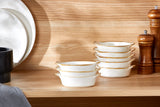Load image into Gallery viewer, 8pcs Oval Au Gratin Baking Dish, Ceramic Baking Dishes, Small Casserole Dish With Handle,,5.25 egg-shaped Baking Serving Dish For Casserole, Cakes, Dishwasher Oven Safe, ServingElegant Mini Individual Casserole Dishes Straight From Oven To Table.