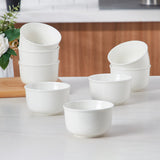 Load image into Gallery viewer, 6pcs &amp; 8pcs Porcelain Soup Bowls, 8oz White Ceramic Bowls For Kitchen, Cereal Bowl ForOatmealFruit, Salad, Ramen And Rice Bowl -Dishwasher &amp; Microwave Safe Bowls, White,, IdealFor Daily Meals, Family Dinners, Parties, And Entertaining