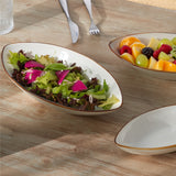 Load image into Gallery viewer, ONEMORE Serving Bowls and Platters Set of 3 - Ceramic Oval Serving Dishes for Pasta, Salad, Soup, Fruit - Perfect for Entertaining, Parties, Housewarming, Wedding, and Gifts - White