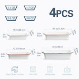 Load image into Gallery viewer, ONEMORE Thick Sturdy Ceramic Casserole Dish Set (4-Piece Rectangular Kitchenware), Non-Stick Oven-Safe Lasagna Pans with Handles, Microwave &amp; Dishwasher Safe (3.8/2.6/1.7/1.1 Qt, White 01) for Baking, Roasting