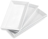 Load image into Gallery viewer, ONEMORE 12 inch ceramic dining plate, white rectangular, suitable for party banquets, stackable, suitable for serving appetizers, desserts, and baked goods -2-piece set