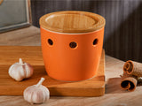 Load image into Gallery viewer, ONEMORE Ceramic Garlic Keeper with Lid, 5 Inch