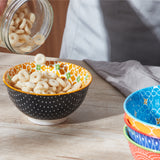 Load image into Gallery viewer, ONEMORE 5.5ich Color Printed Round Bowl, 4pcs color printed round bowls,Scratch resistant ceramic tableware