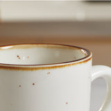 Load image into Gallery viewer, ONEMore coffee cup set, 6pcs 12oz ceramic cups, spotted porcelain, with handle,Suitable for coffee, latte, tea, cocoa