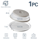 Load image into Gallery viewer, ONEMORE Microwave Bacon Tray with Lid Ceramic Bacon Cooker Meat Stand, Suitable for Oven Cooking, Can Make Crispy Bacon -11 inch Round Bacon Plate, White