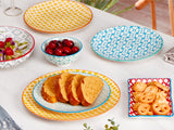 Load image into Gallery viewer, ONEMORE Dinner Plates Set of 6, 8.5 inch Porcelain Pasta Plates - Ceramic Small Kitchen Plate for Salad, Dessert, Appetizer - Microwave, Oven and Dishwasher Safe, Scratch Resistant - Assorted Colors