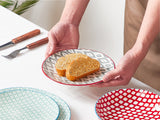 Load image into Gallery viewer, ONEMORE Dinner Plates Set of 6, 8.5 inch Porcelain Pasta Plates - Ceramic Small Kitchen Plate for Salad, Dessert, Appetizer - Microwave, Oven and Dishwasher Safe, Scratch Resistant - Assorted Colors