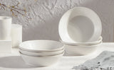 Load image into Gallery viewer, ONEMORE Pasta Bowls Porcelain Salad Bowls Shallow Bowls white