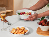 Load image into Gallery viewer, ONEMORE Pasta Bowls Porcelain Salad Bowls Shallow Bowls white