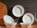 Load image into Gallery viewer, ONEMORE Pasta Bowls Porcelain Salad Bowls Shallow Bowls white