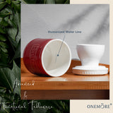 Load image into Gallery viewer, Solid color text relief yellow oil tank,Durable Dark Red Butter Container for Home or Kitchen Use (dark red)