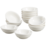 Load image into Gallery viewer, 48 Pack 1.2 Oz Small Ceramic Dipping Bowls Bulk, White Soy Sauce Dishes for Ketchup, Olive Oil, Sushi, Appetizer &amp; Condiments ,white