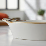 Load image into Gallery viewer, Baked baking tray, oval ceramic baking tray with handle