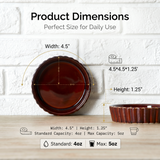 Load image into Gallery viewer, ONEMORE 4 oz Shallow Ramekins with Brown Rim, Speckled Fluted Ceramic Ramekins Oven Safe for Creme Brulee, Available in White, Black &amp; Bronze, Set of 6,Set of 8.