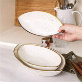 Load image into Gallery viewer, ONEMORE Bowls Set of 3, Porcelain Flatware Oval Bowl Set