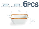 Load image into Gallery viewer, ONEMORE 7 oz. Set of 6 Square Ceramic Dip Bowls